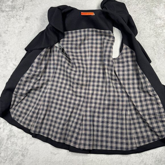 Alice + Olivia Ruffle Front Vest Ponte Knit Sleeveless Blouse Black Womens Small - Picture 4 of 10